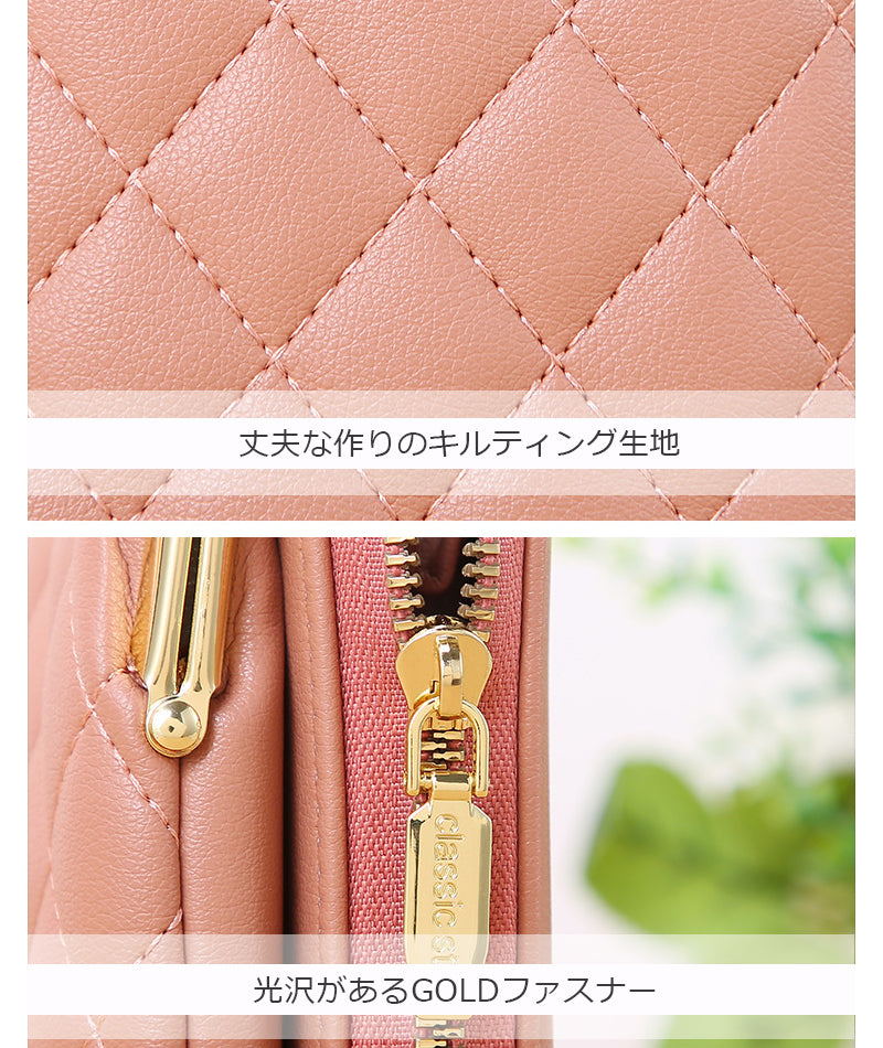 スマホショルダー バッグ お財布ショルダー ポシェット キルティング がま口 ショルダーPUレザー バッグ 斜め掛け ポーチ スマホポーチ おしゃれ 流行り 韓国風