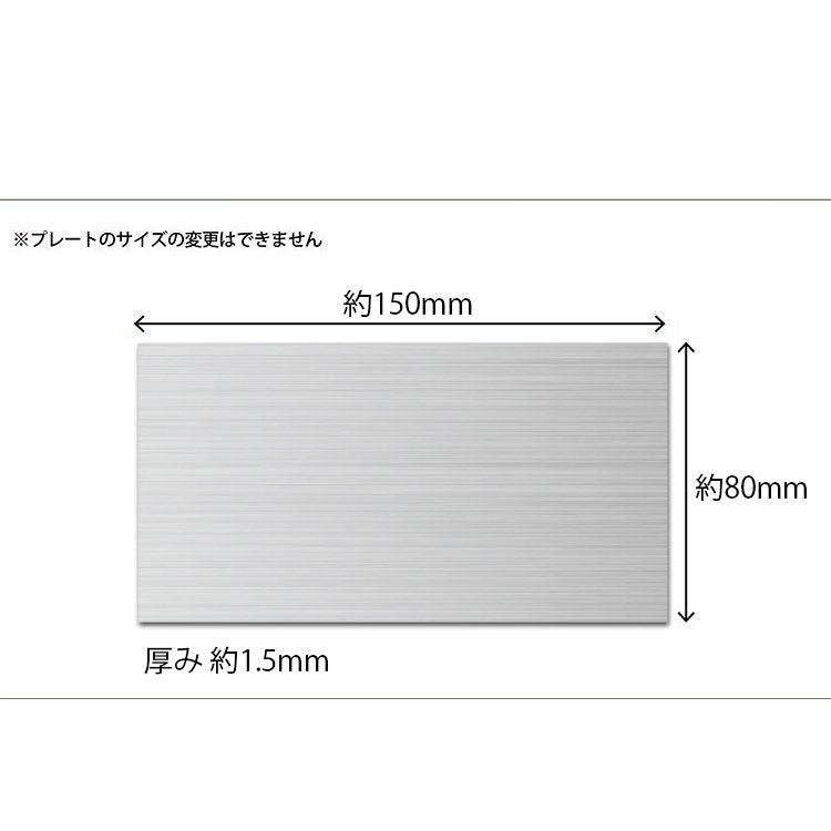 ステンレス表札 150mm×80mm 北欧 表札 オフィス ポスト 事務所 戸建 マンション 看板 ペット アパート シール付き ヘアライン